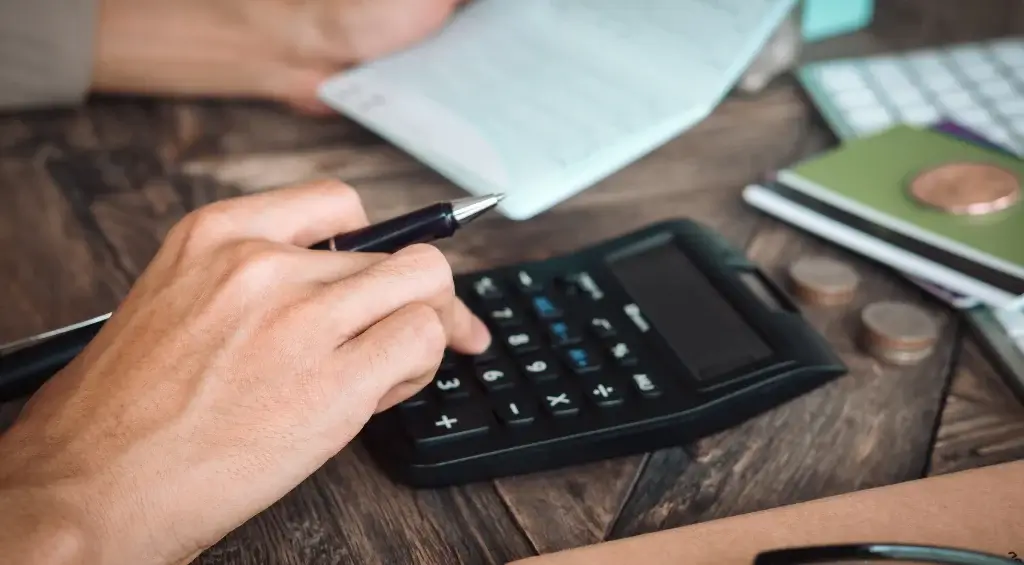 calculadora fazendo conta